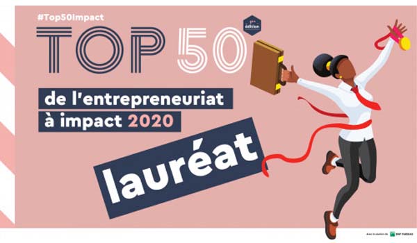 Top 50 de l'entrepreneuriat à impact 2020 : lauréat
