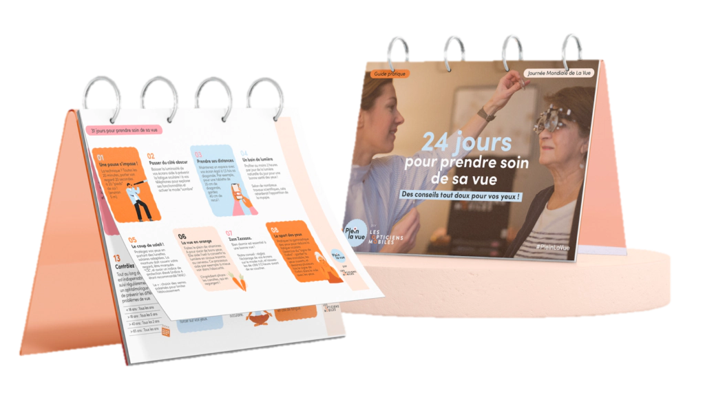 Mock-up guide 24 jours pour prendre soin de sa vue