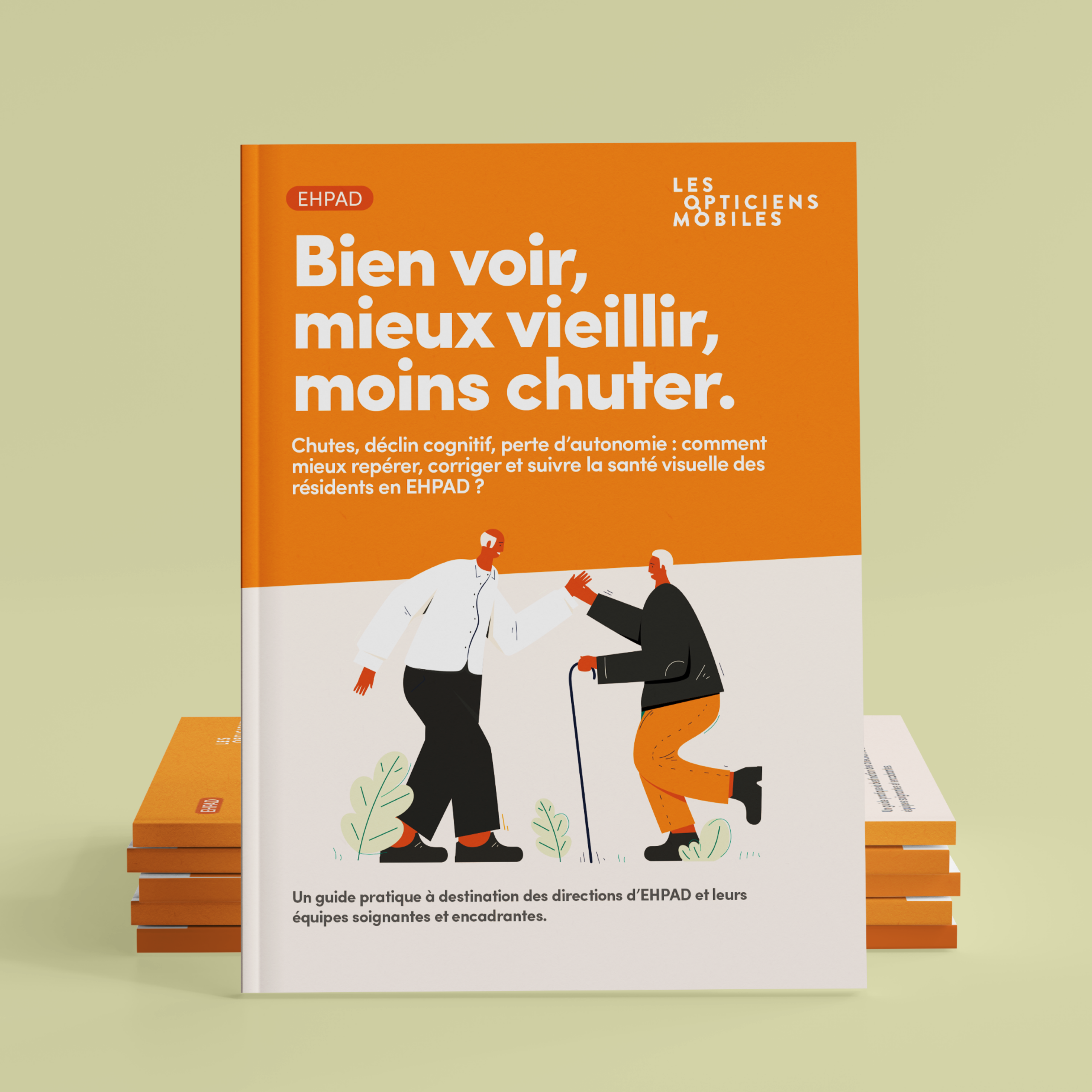 Guide Bien voir pour moins chuter destiné aux professionnels d’EHPAD